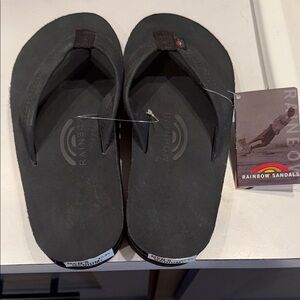 Rainbow Black Sandals